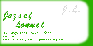jozsef lommel business card